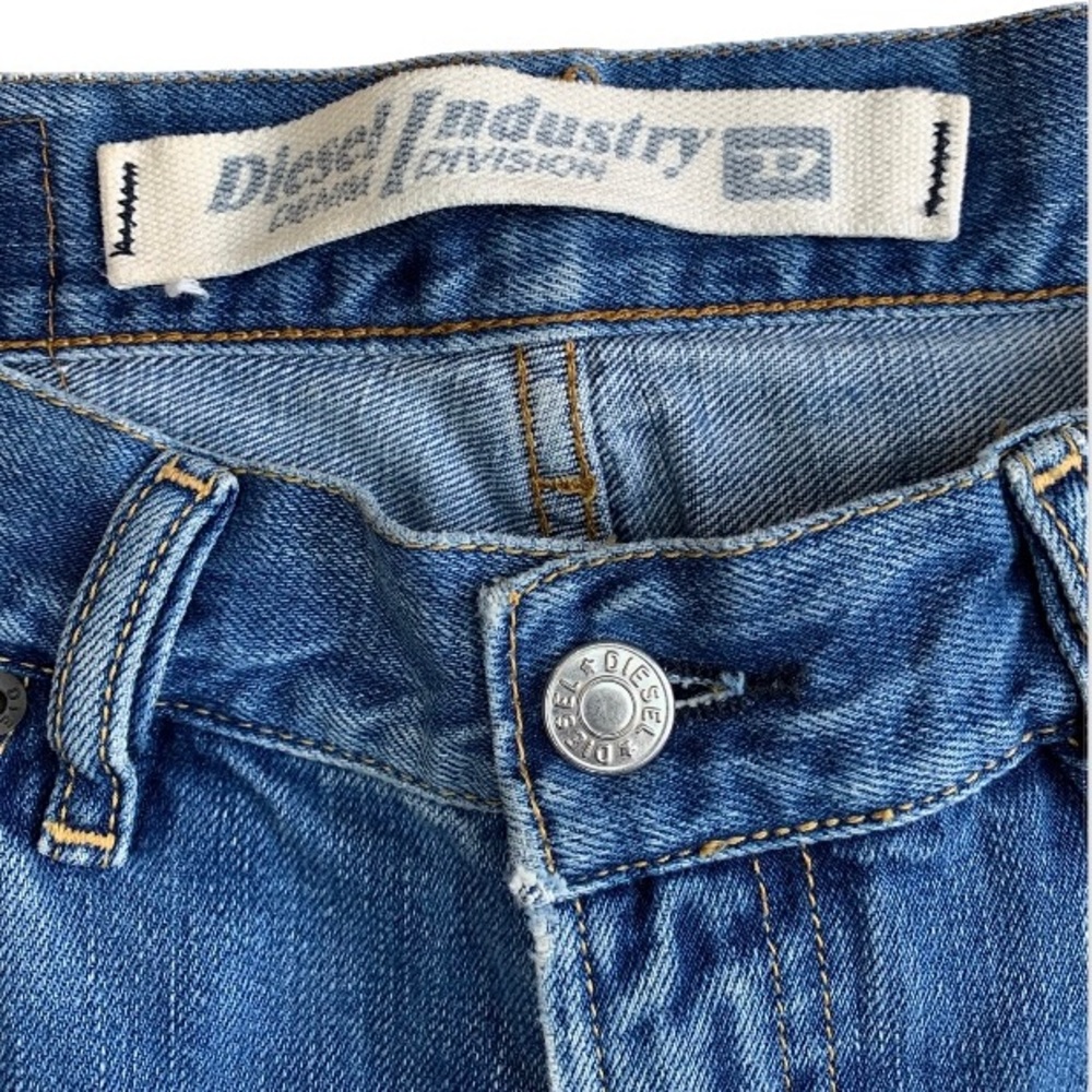 Diesel Industry Cropped Medium Wash Mid Rise Jeans